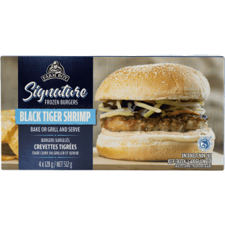 Farm Boy™ Signature Frozen Burgers Black Tiger Shrimp (4 x 128 g)