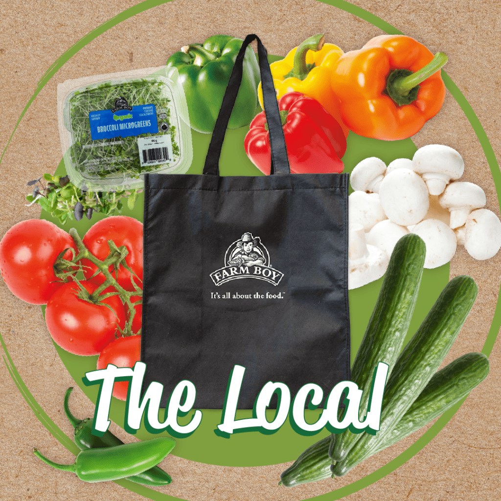 Farm Boy Black and White Reusable Bag and purpose of this bag is for produce and mini grocery haul. 