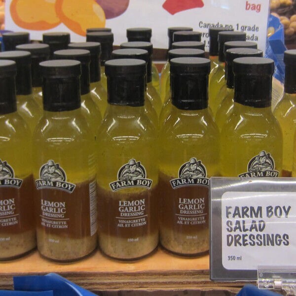 Farm Boy Salad Dressing display at Farm Boy Wellington.