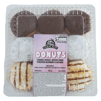 Farm Boy™ Caramel Crunch, Boston Cream, & Powdered Raspberry Donuts (483 g)