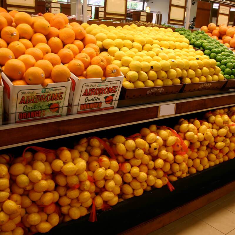 Image of the produce department inside Farm Boy Aurora Find fresh and local produce at Farm Boy Britannia, Ottawa.