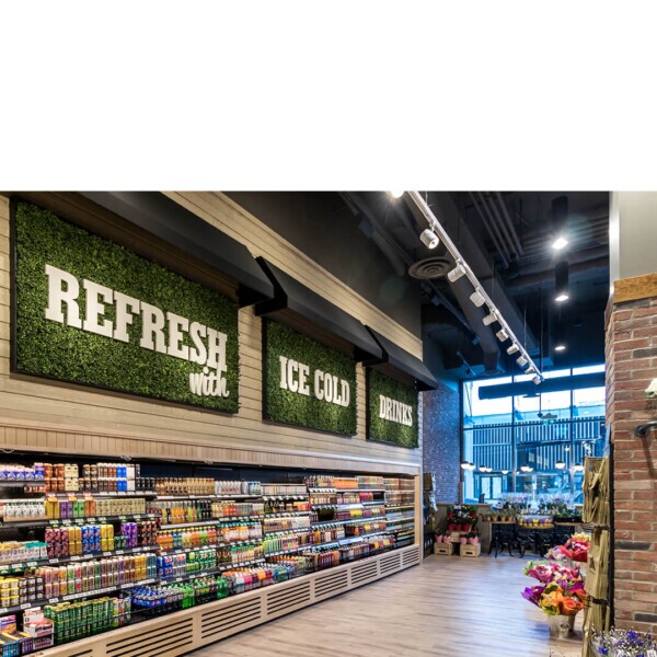 Drinks section inside Farm Boy Front and Bathurst Store, Toronto.