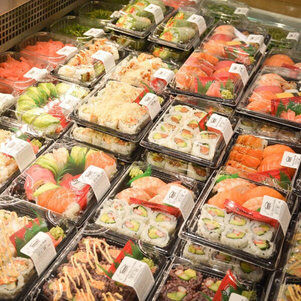 Packaged Ah-So Sushi available at Farm Boy Pickering on Kingston Road.