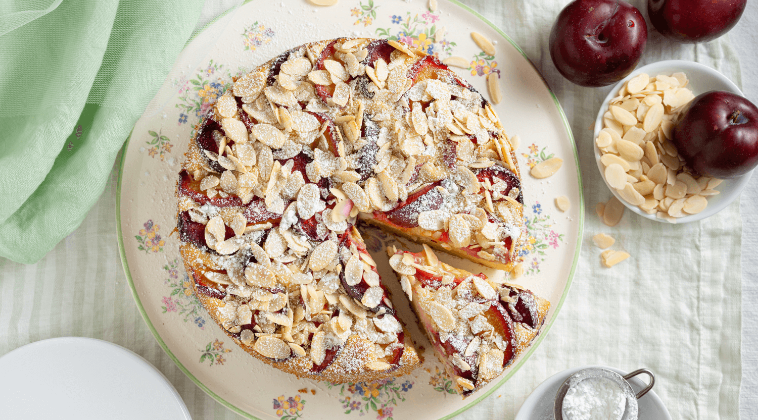 Mediterranean Almond and Plum Cake