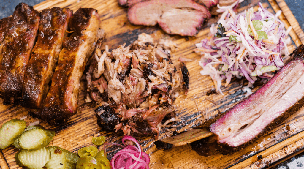 brisket with slaw and apples