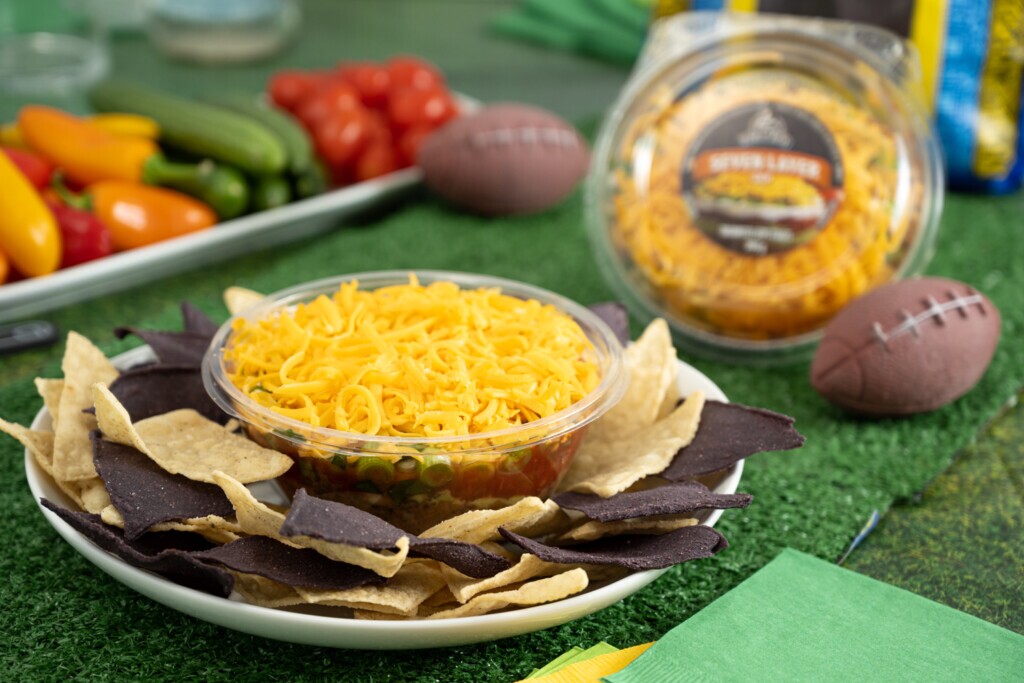 Game Day dips: seven layer dip