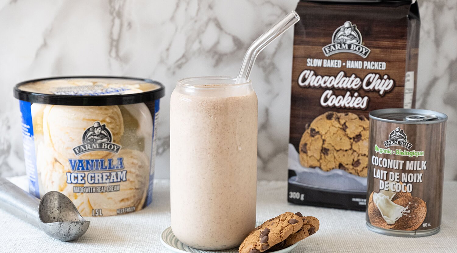 Cookies and Coconut Vanilla Milkshake