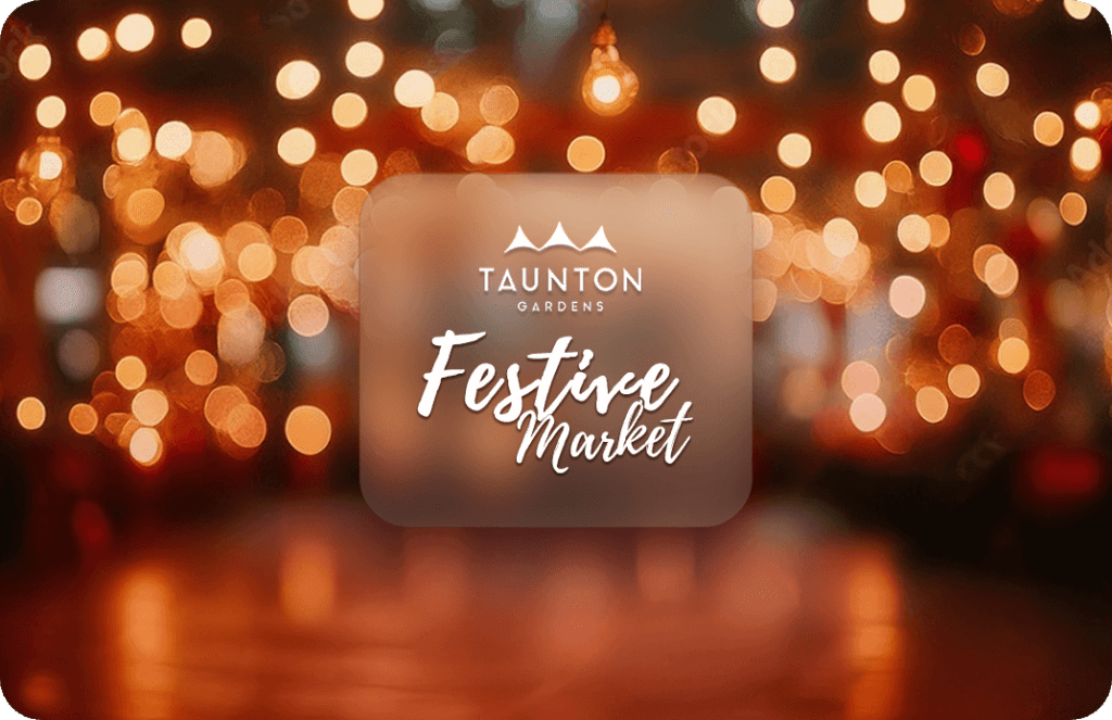 Logo for the Taunton Gardens Festive Market.