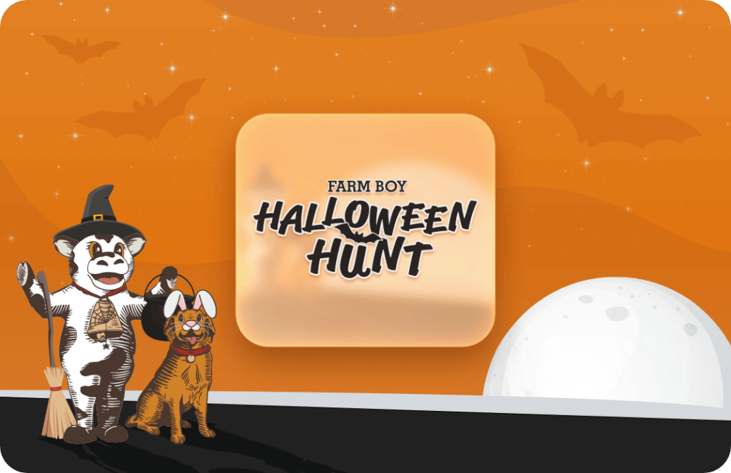 Logo for the Farm Boy Halloween Hunt