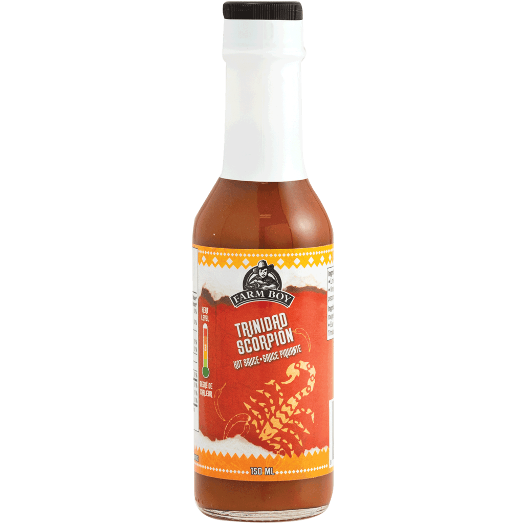 Farm Boy™ Trinidad Scorpion Hot Sauce for burger topping