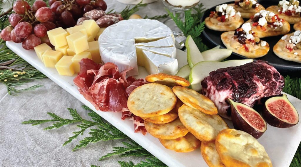 New Year's Eve charcuterie spread