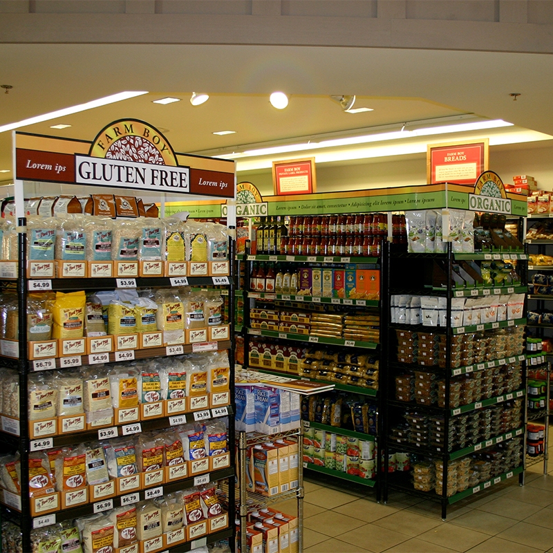 Organic and Gluten Free Aisles inside Farm Boy Signature Centre in Ottawa.