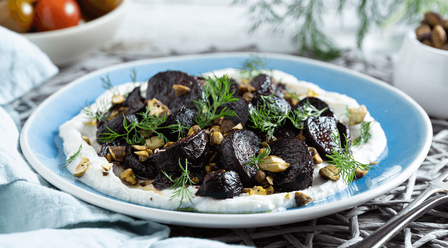 Roasted Beets on Whipped Feta
