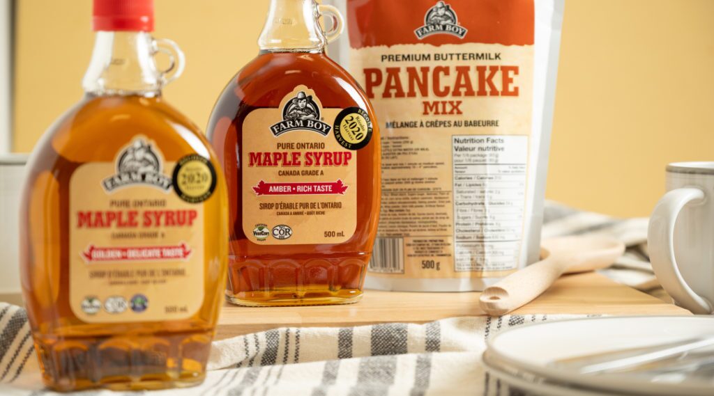 Maple syrup and pancake mix